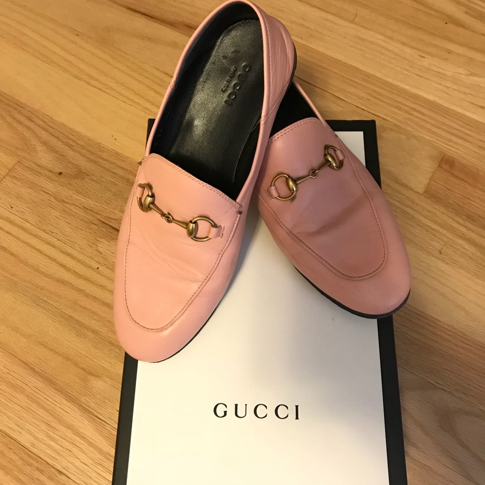 Gucci Princeton loafers in pink (2018).